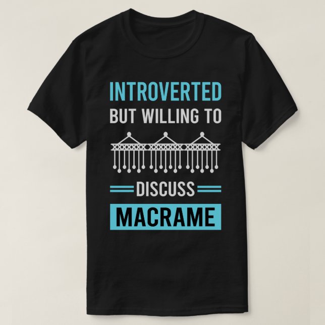 Introverterad Macrame T Shirt (Design framsida)