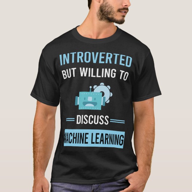 Introverterad Maskin Learning T Shirt (Framsida)