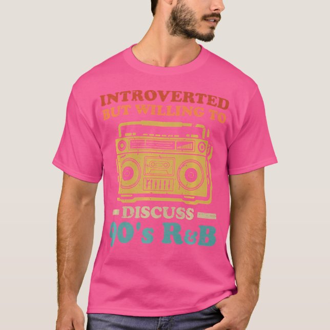 Introverterad men villig att diskutera 90S RB-funn T Shirt (Framsida)