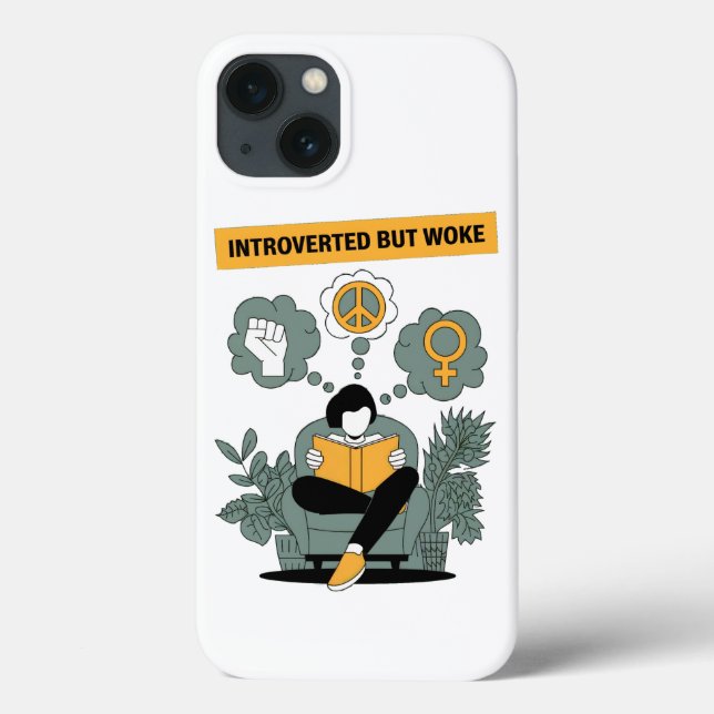 Introverterad men Woke | Activist iphone case (Baksida)
