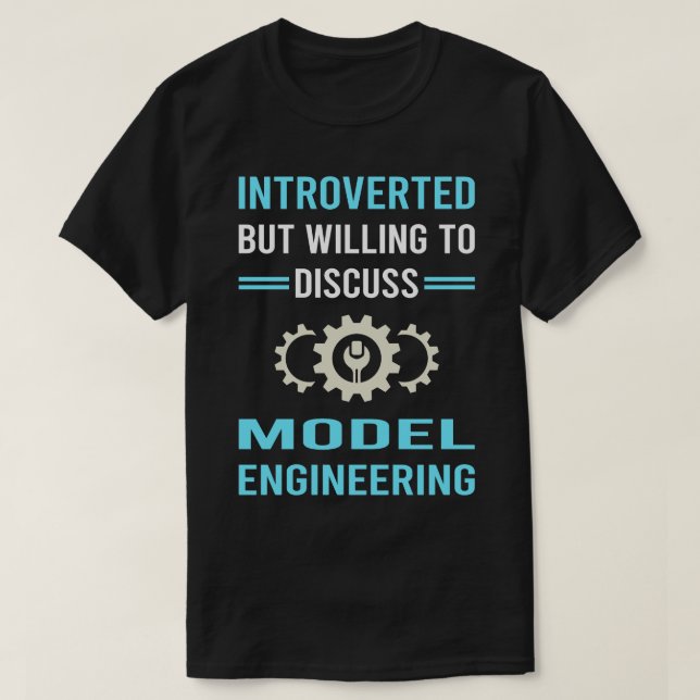 Introverterad modellingenjörskonst Ingenjör T Shirt (Design framsida)
