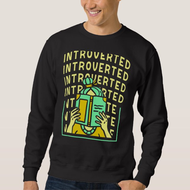 Introverterade presentationer Introvert Shy Shynes Lång Ärmad Tröja (Framsida)