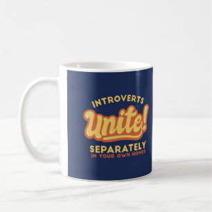 Introverterar unite Funny Introvert Citate Kaffemugg