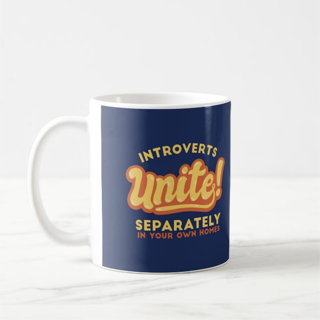 Introverterar unite Funny Introvert Citate Kaffemugg (Vänster)