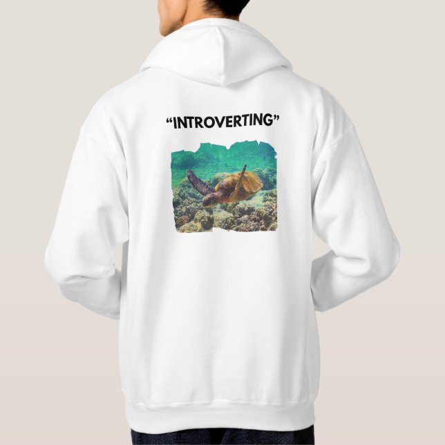 Introverting Hoodie with Turtle Symbol  (Baksida)