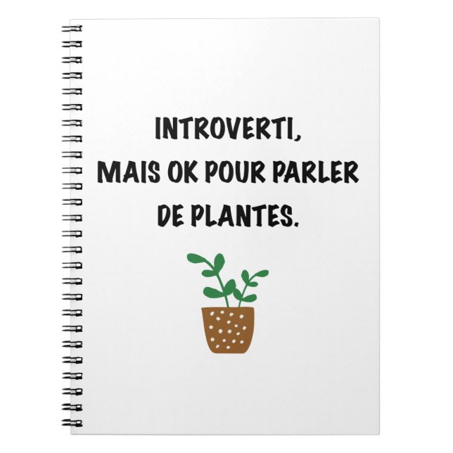 Introvertis et plantes. anteckningsbok (Framsidan)