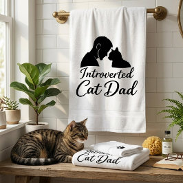 Introvertiserad kattpappa vintage silhuett minimal