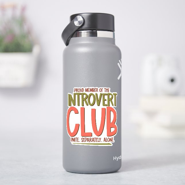 Introvertklubb Klistermärken (HydroFlask)