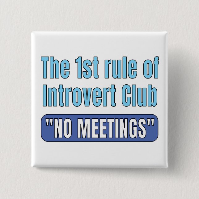 Introvertklubb    T-shirt Knapp (Framsida)
