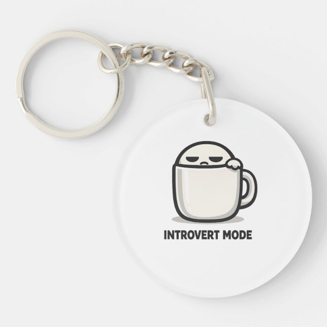 Introvertläge På - Sött Trött Karaktär Kaffedryck (Framsidan)