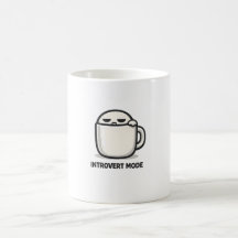 Introvertläge På - Sött Trött Karaktär Kaffedryck