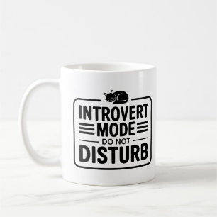 Introvertläge Stör Ej Minimalistisk Typografi Kaffemugg