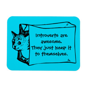 Introverts är den enorma katten i en hänga magnet