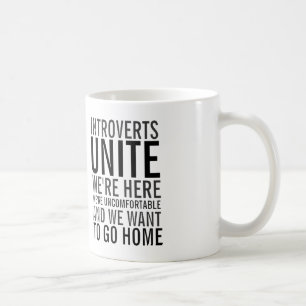 Introverts förenar - vi önskar att gå den hem- kaffemugg