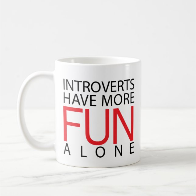 Introverts har mer roligt kaffemugg (Vänster)