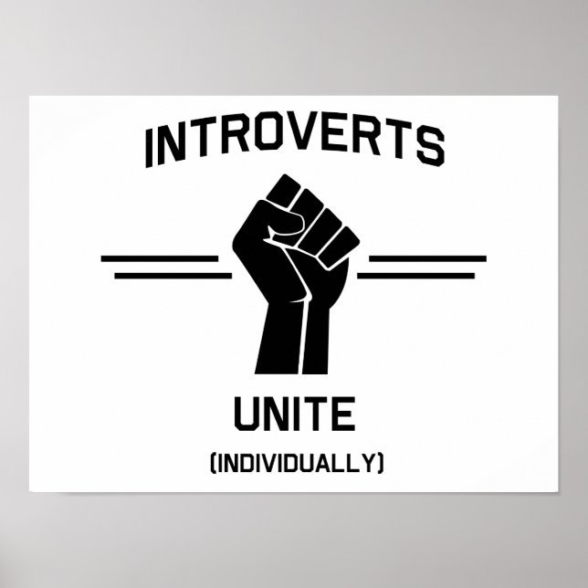Introverts Unite (individuellt) Poster (Framsidan)