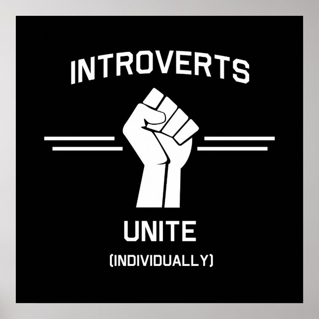 Introverts Unite (individuellt) Poster (Framsidan)