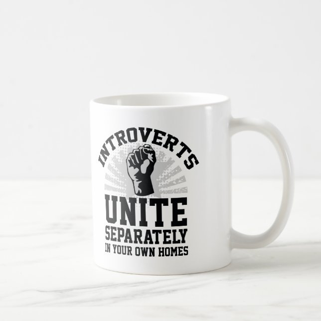 Introverts Unite Kaffemugg (Höger)