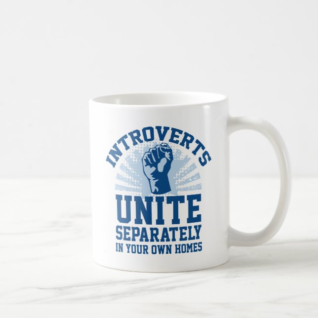 Introverts Unite Kaffemugg (Höger)