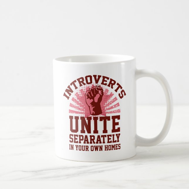 Introverts Unite Kaffemugg (Höger)