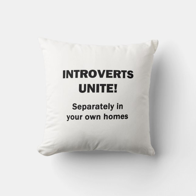 Introverts Unite! Kudde (Framsida)