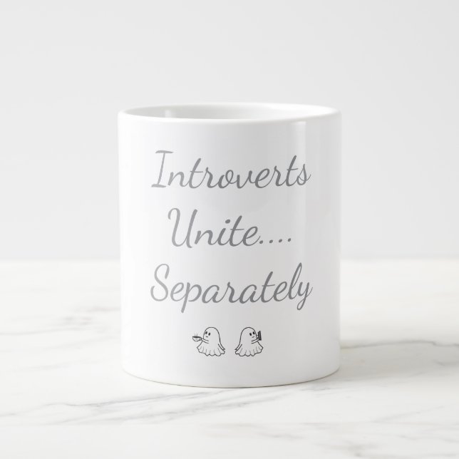 Introverts Unite Separately Ghosts Jumbo Mugg (Framsidan)