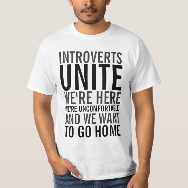 Introverts Unite Shirt T-shirt (Framsida)