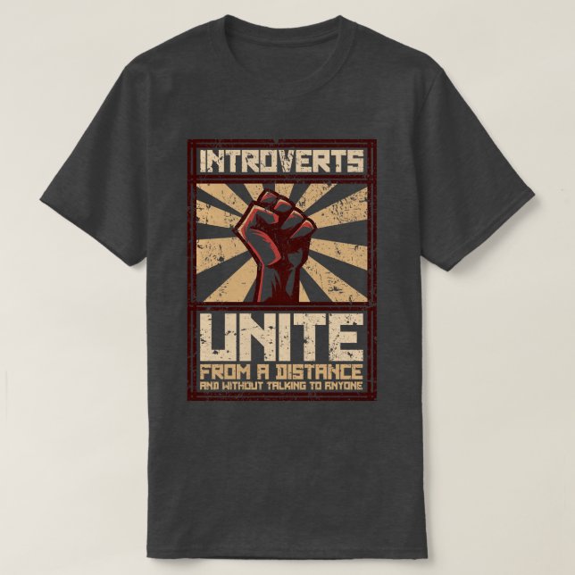 Introverts Unite T Shirt (Design framsida)
