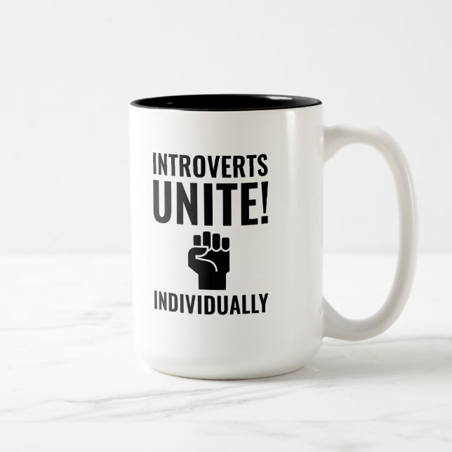 Introverts Unite Två-Tonad Mugg (Höger)