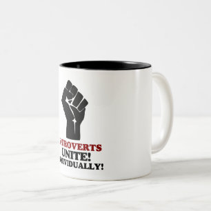 Introverts Unite Två-Tonad Mugg