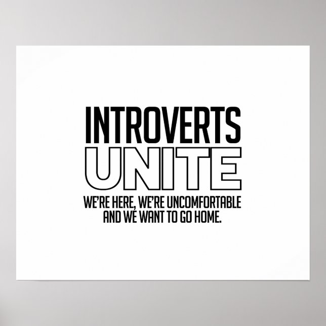 Introverts Unite: Vi vill åka hem Poster (Framsidan)