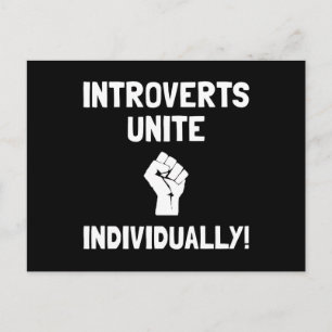 Introverts Unite Vykort