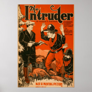 Intruderaren - Westerna Cowboykomedin teatralisk Poster