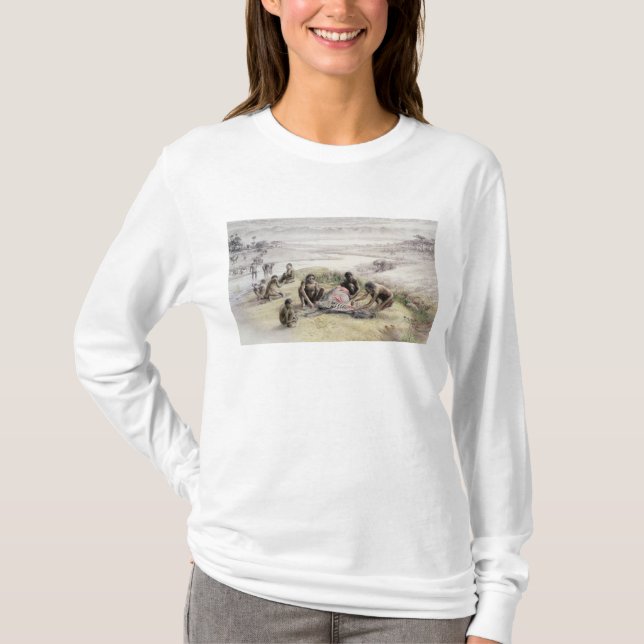 Intryck av ett läger upptaget av Homohabilis Tee Shirt (Framsida)