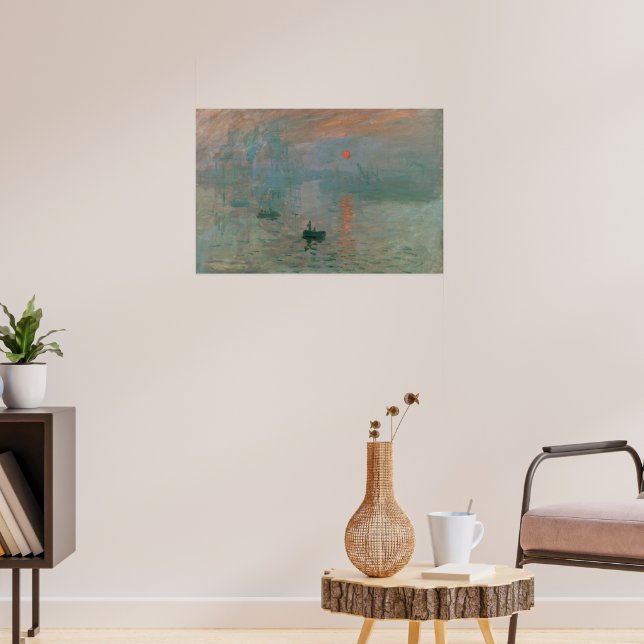 Intryck, soluppgång, berömd målning, poster (Vardagsrum 3)