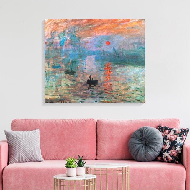 Intryck, soluppgång | Claude Monet | Canvastryck (Insitu (Vardagsrum))