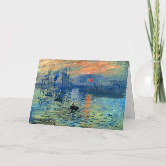 Intrycksoluppgång, Soleil Levant, Claude Monet Kort (Framsida)