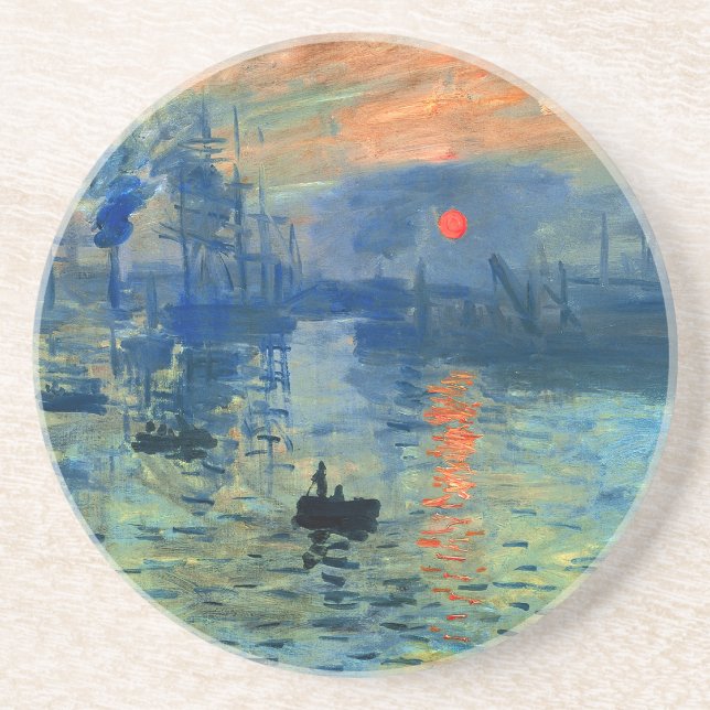 Intrycksoluppgång, Soleil Levant, Claude Monet Underlägg Sandsten (Framsidan)