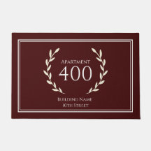 Intryway Door Mat - House Number and Apartment