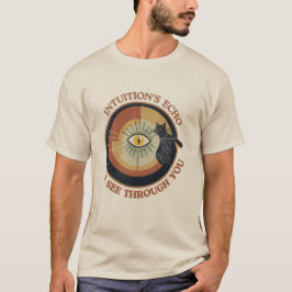 INTUITIONENS EKO : JAG SER GENOM DIG - SVART KATT T SHIRT