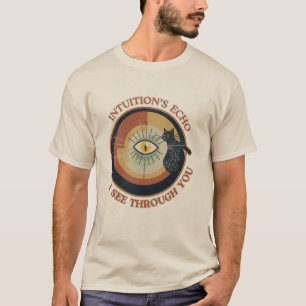 INTUITIONENS EKO : JAG SER GENOM DIG - SVART KATT T SHIRT
