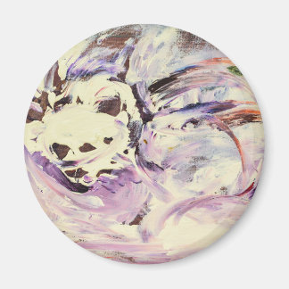 Intuitiv Abstrakt Art Creamy White Lavender Magnet