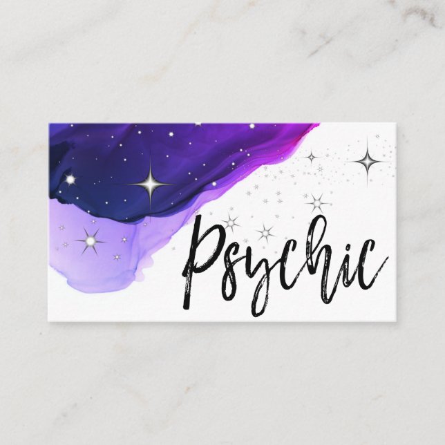 Intuitiva psykiska medelvattenfärglilor för *~* visitkort (Framsida)