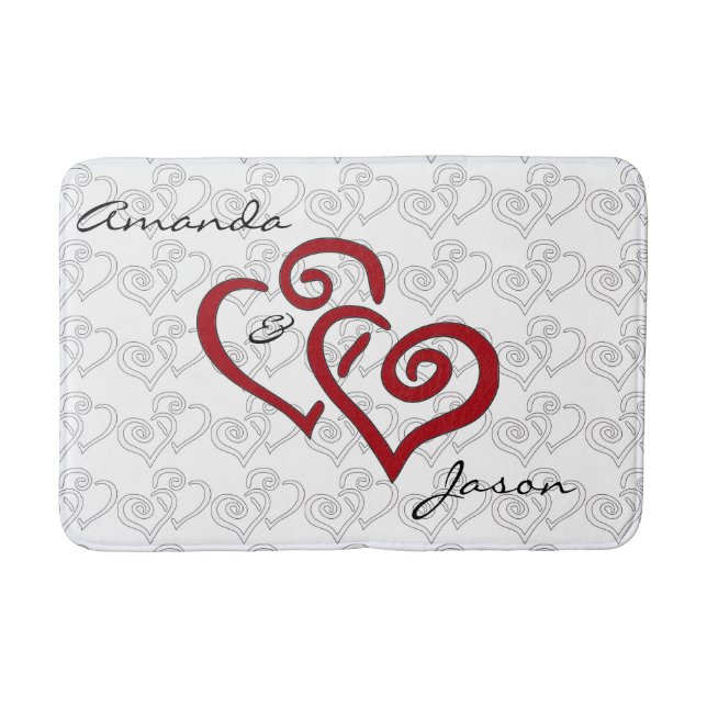 Intwerpen Hearts design Bath Mat Badrumsmatta (Framsidan)