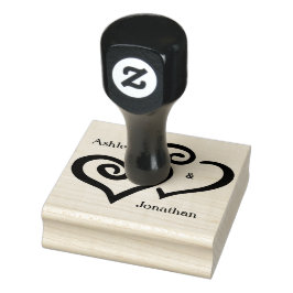 Intwerpen Hearts Design Wooden Frimärke Stämpel