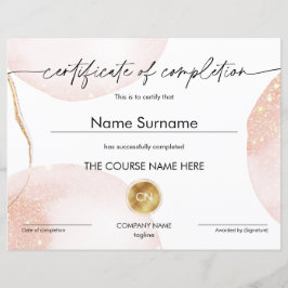 Intyg om deltagande i utbildningsbevis