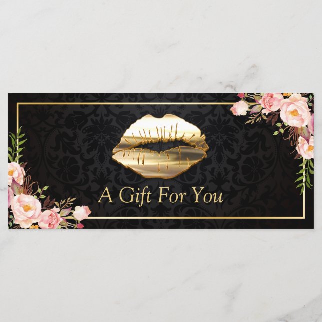 Intyg om gåva av Blommigten Beauty Salon Guld (Framsida)