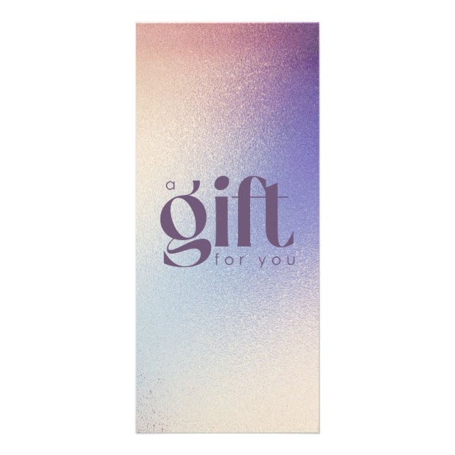 Intyg om gåva av Trendiget Guld Ro Elegant Glitter Reklamkort (Framsidan)