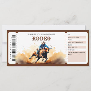Intyg om gåva från Bull Rodeo Biljett Inbjudningar