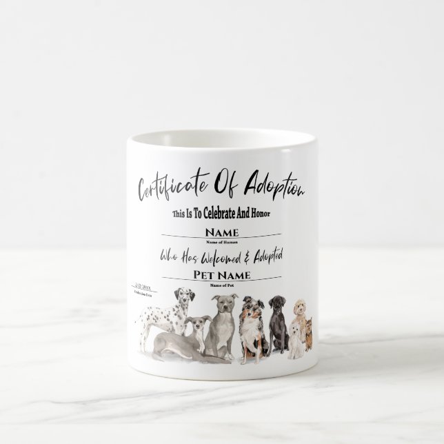 Intyg om godkännande av Hund av kutym marionett Kaffemugg (Center)